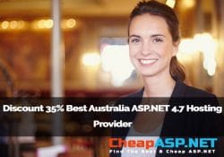 Discount 35% Best Australia ASP.NET 4.7 Hosting Provider