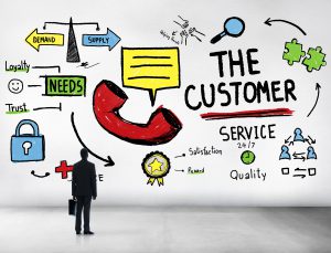 The Customer Service Target Market Support Assistance Concept